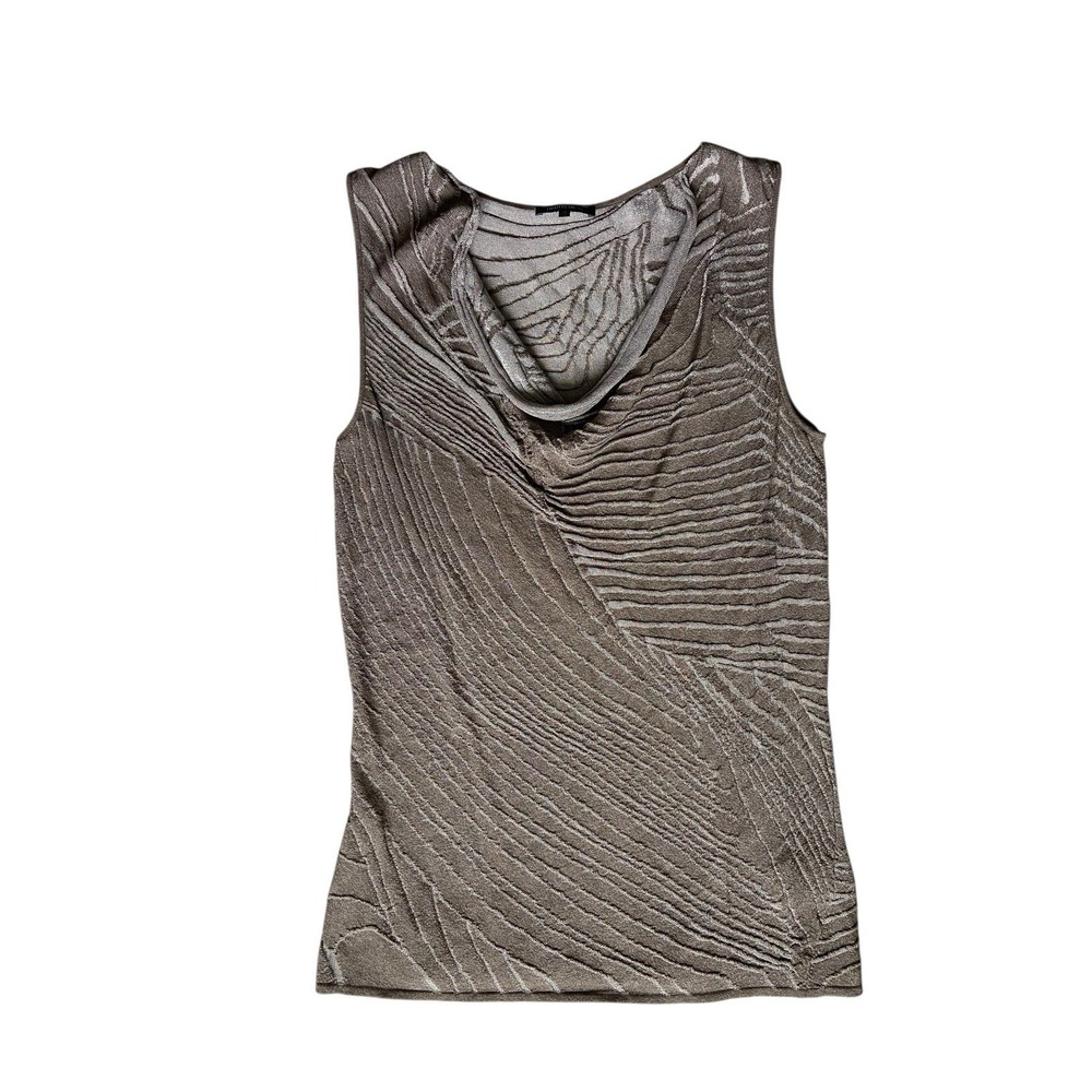 Lafayette 148 Sample Textured Cowl Neck Sleeveless Knit‎ Top Size M Quiet Luxury - Picture 8 of 9